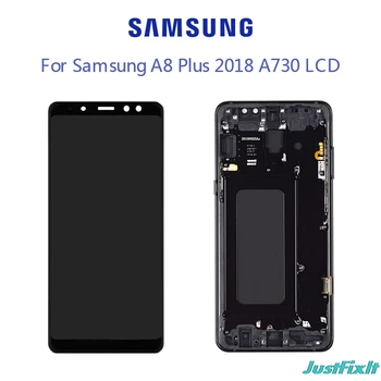 PŮVODNÍ SUPER AMOLED LCD Displej Pro SAMSUNG Galaxy A8 Plus 2018 A730 A730x LCD Displej Dotykový Displej Digitizer Náhradní