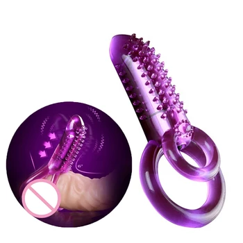 Dvojitý Vibrační Kroužek Na Penis Vibrátor Muž Čas Zpoždění Dual Kroužek Na Penis, Sex Hračky Pro Muže Prodloužení Vyvrcholení Erotické Dospělý Sex Produktů