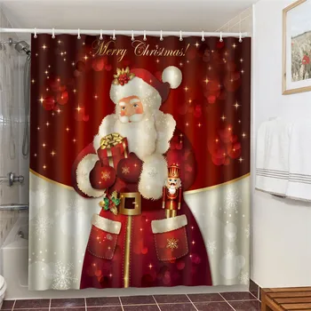 Nový Rok Koupelny Sprchové Závěsy, Vločka, Měsíc, Dekorativní Přívěsek Tištěné Merry Christmas Obývací Pokoj Domácí Dekorace Závěs