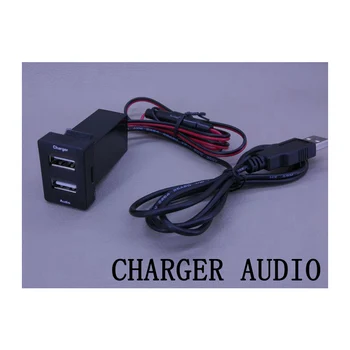 USB nabíječka Auto Nabíječka USB Konektoru Zobrazení Napětí Teplota Audio Nabíječka OBJ.V TEM HDMI Pro Toyota Avensis Aygo Tundra