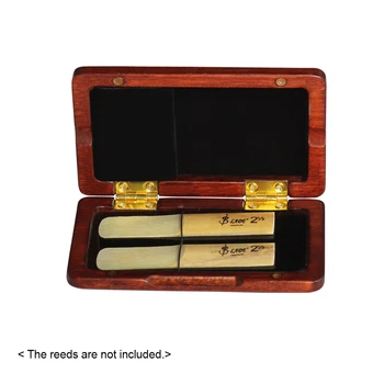 NOVÉ Příjezdu Masivního Dřeva Reed Případě Dřevěný Držák Box pro Tenor/ Alto/ Soprán Saxofon Klarinet Rákosí, 2ks Kapacita