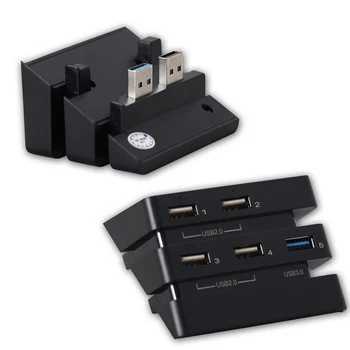 5 Port S LED Indikátorem 4 USB 2.0 Herní Poplatek Konzole Rozšířit Adaptér, 1 USB 3.0 Rozšíření Multifunkční USB Hub Pro PS4 Pro