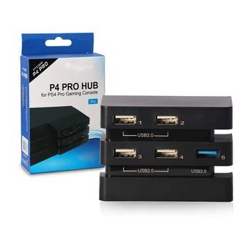 5 Port S LED Indikátorem 4 USB 2.0 Herní Poplatek Konzole Rozšířit Adaptér, 1 USB 3.0 Rozšíření Multifunkční USB Hub Pro PS4 Pro