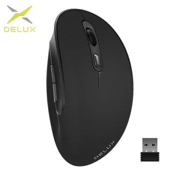 Delux M618SE 2.4 G Bezdrátová Myš se 6 Tlačítky 1600 DPI, Ergonomická Vertikální Optická Kancelář, Počítač, Bezdrátové Myši Pro PC Laptop