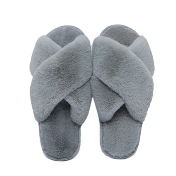 Nové zimní 2018 vysoce kvalitní teplé bavlněné přezůvky smluvně pohodlné plyšové ploché lady pantofle Dámské boty doma