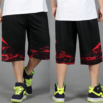 Nové módní mužské letní tenké trend casual rovné kalhoty muži ' s capris hiphop volné plus velikost XL 2XL 3XL 4XL