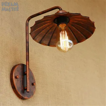 Retro Rustikální stínidlo Nástěnné Lampy E27 Vintage Průmyslové Nástěnné Svítidlo Dekorace Železa lampara porovnání Nástěnné Svítidlo