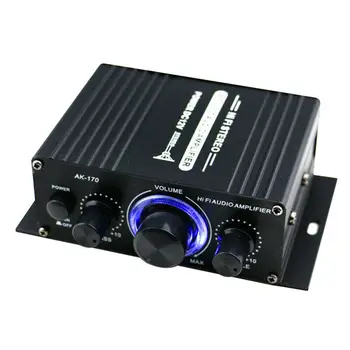 400W Digitální výkonový Audio Zesilovač Deska Mini Stereo Audio Zesilovač Pro AK 170 S Modrou LED Světla Auto Domů, Klub, Strana, Hudební
