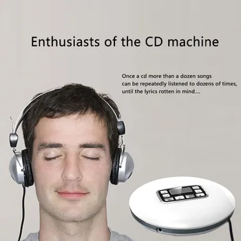 HOTT CD Přehrávač s LCD Displejem, Nárazuvzdorný Funkce Osobní Kompaktní Disk CD Walkman S Jack pro Sluchátka, Anti-Skip Ochranu