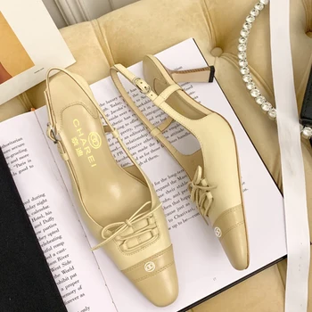 Francouzský obchod dámské boty jsou nejvíce zaslouží klasický styl 6 cm vysoký podpatek, čtvercové hlavy, barva odpovídající a měkké kůže horní