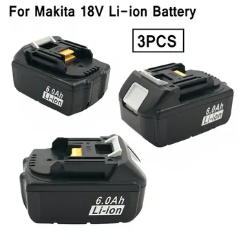 3KS BL1860 BL1850 Dobíjecí Náhradní Baterie 18V 6000mAh Li-ion Baterie pro Makita Baterie BL1830 BL1840 LXT400 BL1815