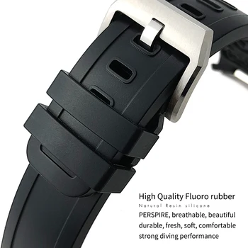 22mm Gumové Silikonové Hodinky Popruh Pro IWC AQUATIMER RODINY Watchband IW356802/376705/376710/376711/376708/356801/356810/376709