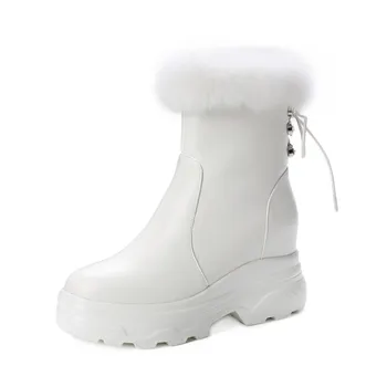 MORAZORA 2021 Nové příjezdu boty ženy vysoce kvalitní pu kůže sníh boty zimní udržovat v teple platformy kotníkové boty dámské boty