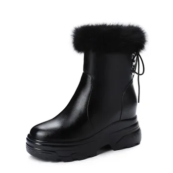 MORAZORA 2021 Nové příjezdu boty ženy vysoce kvalitní pu kůže sníh boty zimní udržovat v teple platformy kotníkové boty dámské boty