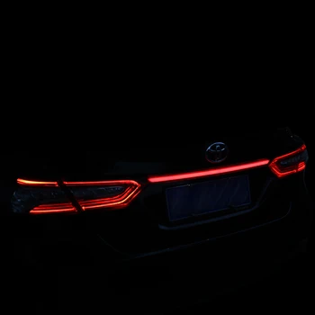 Červená Čočka LED Víka Zavazadlového prostoru Obložení Vyměňte Centrum Kus Zadní Mlhové Svítilny, Brzdové Světlo Bar w/ Blesk Pro Sekvenční 2018-up Toyota Camry