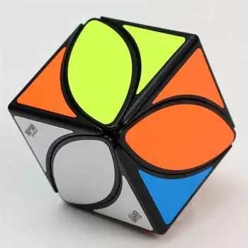 QiYi Kreativní Hračky Náměstí BŘEČŤAN Samolepky Magic Cube MoFangGe Javorový list tvar, rychlost cube puzzle skewb otáčení vzdělávání děti, hračky