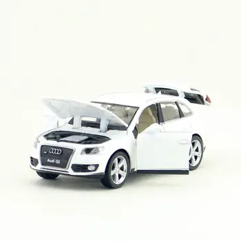 1:32 Měřítku Diecast Kovové Hračky Audi Q5 SUV Model, Zvuk & Světlo, Auta, Dveře Otevíratelná Vzdělávací Kolekce Dárek V415