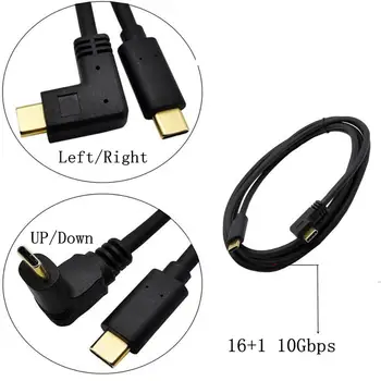 10 gbps USB 3.1 Typ C Samec na Mužské Datový Kabel 5V USB3.1 Typ C nabíjecí kabel pozlacený USB-C konektor