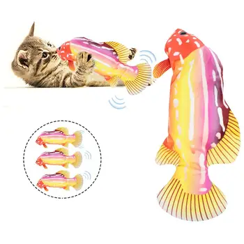 Kočka Elektronické Hračky 3D Ryby Elektrické Simulace Cat Fish Zvířátko, Interaktivní Zvukové Hračky Pro Kočky Pet Hrací Hračka, Kočka Dodávky