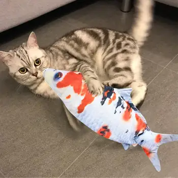 Kočka Elektronické Hračky 3D Ryby Elektrické Simulace Cat Fish Zvířátko, Interaktivní Zvukové Hračky Pro Kočky Pet Hrací Hračka, Kočka Dodávky