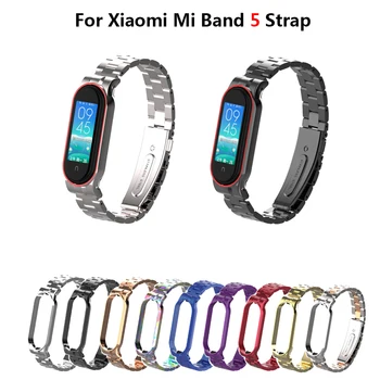 Náramek Pro Xiaomi Mi Band 5 Popruh Smartwatch Mi band 5 Nerezové Oceli Náramek Popruh Univerzální Mi Band 5 Mi5