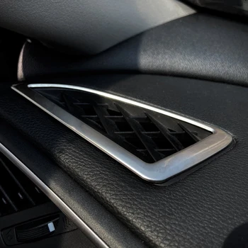 Dashboard Air Vent Vítr Výstupní Kryt Čalounění Nálepka Interiér Rám Stříbrná pro Honda civic 10. Generace Civic 2016-2020