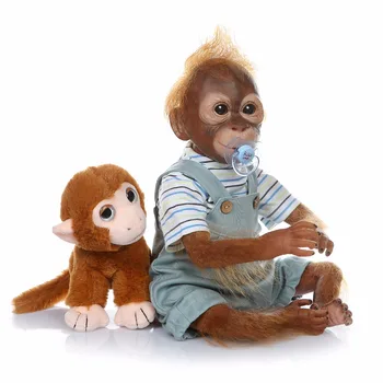Opice panenku reborn baby 20inch 52cm měkké látkové tělo silikonové panenky Macaco boneca jako skutečné Opice pro děti dárek, hračky