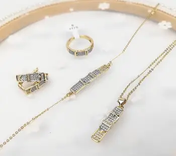 Marocké Kaftan svatební zlaté šperky set pro ženy crystal korálky módní šperky set měď vysoce kvalitní šperky set