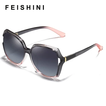 FEISHINI 2020 UV Ochrana Brýle Nadrozměrné Ženy Brýle Jasné, Polaroid Hvězda, sluneční Brýle, Ženy, Polarizované Luxusní Značky 2020