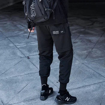 SingleRoad Pánské Cargo Kalhoty Muži Módní 2020 Černé Pytlovité Korejský Styl Hip Hop Běžce Japonské Streetwear Kalhoty Kalhoty Muži