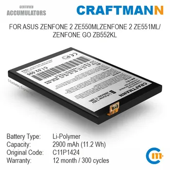 Baterie 2900mAh pro Asus ZENFONE 2 ZE550ML/ZENFONE 2 ZE551ML/ZENFONE GO ZB552KL (C11P1424)