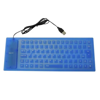 Přenosný USB Klávesnice Flexibilní, Vodě Odolné, Měkké Silikonové Herní klávesnice pro Tablet Počítač Laptop PC