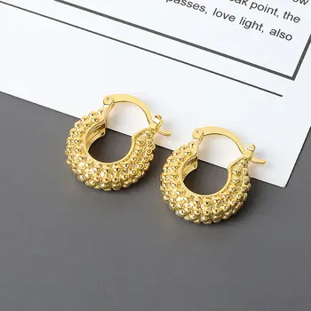 SIPENGJEL Tiny Gold Multi Řadě Korálky Geometric Hoop Náušnice Jednoduchý Design, Kulaté Náušnice Pro Ženy Módní Šperky