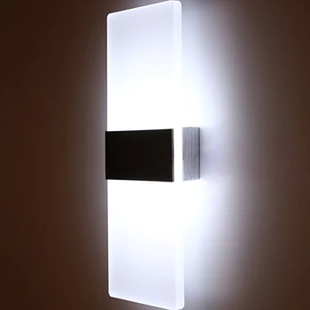 Xsky Jednoduchý Akrylové led nástěnné svítidlo Moderní Ložnice Abajur Nástěnné Světlo Nášivka led luminaria AC85-265V Svícny Krytý Domácí Osvětlení