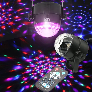 Dálkové Ovládání LED RGB Magic Ball Světla, Odolný, Praktický, Multi-funkční DJ Disco Party Dekor Fázi Efekt Lampa