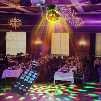 Dálkové Ovládání LED RGB Magic Ball Světla, Odolný, Praktický, Multi-funkční DJ Disco Party Dekor Fázi Efekt Lampa