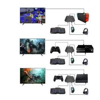 Pro Nintendo Spínač/Xbox One/ PS4/ PS3 PS4 Klávesnicí Podpora 3,5 mm, Headset, Myš, Klávesnice Převodník Adaptér S 3,5 mm Audio Jack