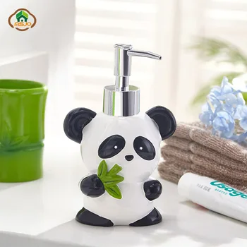 MSJO Koupelna Dekorace Doplňky Panda Bambusové Dolphin Organizátor Set Dávkovač zubní Kartáček Držák 5 Ks Kluk Sada Pro Koupelnu