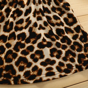 Módní Šaty pro malé Holčičky 6M-5T Dlouhý Rukáv Topy, Podvazkové Leopard Tisk šaty Podvazkové šaty Oblečení Nastavit v zimě