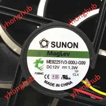 SUNON ME92251V3-000U-G99 DC 12V 1,3 W 90x90x25mm 3-Wire Serveru Chladicí Ventilátor