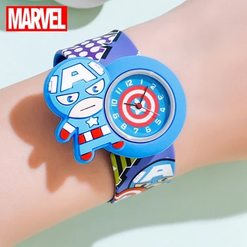 MARVEL Avengers Dětské Slap Hodinky Luxusní Měkké Silikonové Popruh Dítě Quartz Hodinky Vodotěsné Chlapec Karikatura Úžasné Náramkové hodinky Hodiny