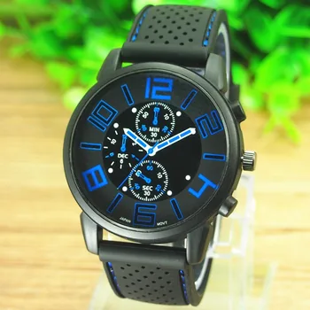 Hot Prodej Nové Pánské Sportovní Quartz Hodinky Velkoobchod Pánská Business Hodinky Top Značky Luxusní Silikonové Náramkové hodinky