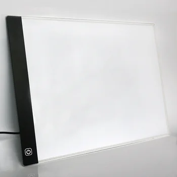 LED Osvětlené Tabuli Plátno A4 Tabulka Tablet Světlo Pad Skica Kniha Prázdné Plátno pro Akryl Akvarel Barvy Dárek