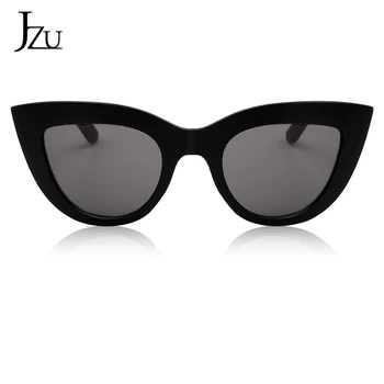 JZU Cat Eye sluneční Brýle, Ženy 2019 Nové Retro Tlustý Rám dámská Móda Značky Návrhář Zrcadlové Čočky, sluneční Brýle Cateye Ženy