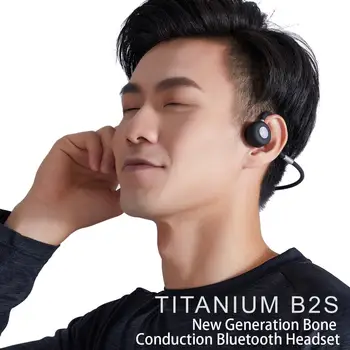 HUHD profesionální Kostní Vedení Sluchátka Sluchátka Bluetooth 5.0 Titanium Otevřené Ucho Bezdrátová Sportovní Sluchátka Handsfree Sluchátka s mikrofonem