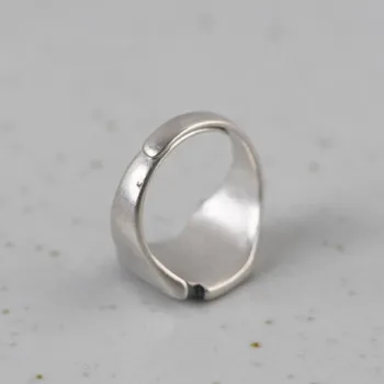 S925 stříbro nové módní šperky matný zakřivené index prst prsten pro muže a ženy, Thajské stříbro požehnání pro muže a ženy prsteny