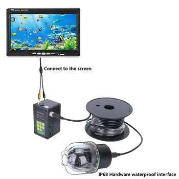10 Palcový 20m/50m/100m Podvodní Rybolov Video Kamera Ryby Nálezce IP68 Vodotěsné 20 Led 360 ° Otočnou Panoramatickou Kamerou
