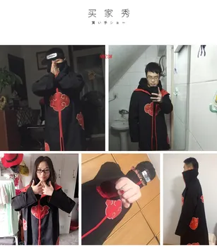 Anime Naruto Akatsuki Plášť Cosplay Kostým Plášť Sasuke Uchiha Tobi Bolest Itachi Cosplay Oblečení Kostým Dítě Dospělé