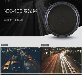 Nastavitelný 37mm Neutrální Hustota Clip-on ND2 - ND400 Telefonu, Fotoaparátu Filtr Objektiv pro iPhone, Huawei, Samsung Android ios Mobile