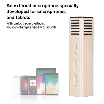 A2 Přenosný Mini Mikrofon Hlas Změnit Mic Karaoke Hlas Podcasting pro chytré telefony, Tablety, Přenosné Mikrofon